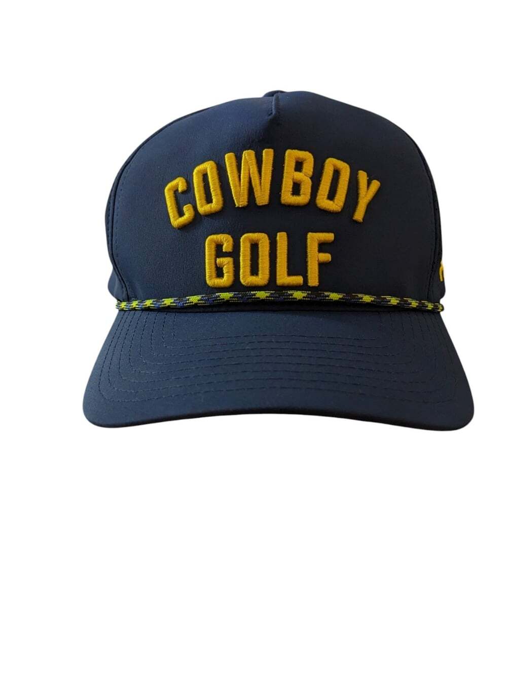 HOOey Cowboy Golf Hat Adjustable Snapback Rope Cap Golf Hat Blue Perforated